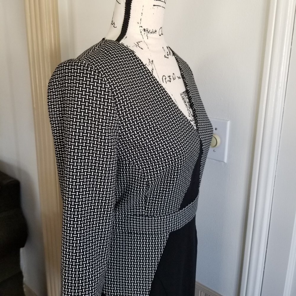 Diane Von Furstenberg Black & White Sheath Dress - Picture 5 of 12